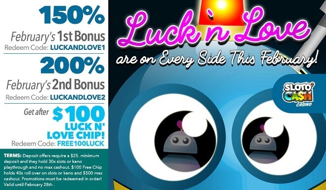 Sloto'Cash $100 Free Bonus